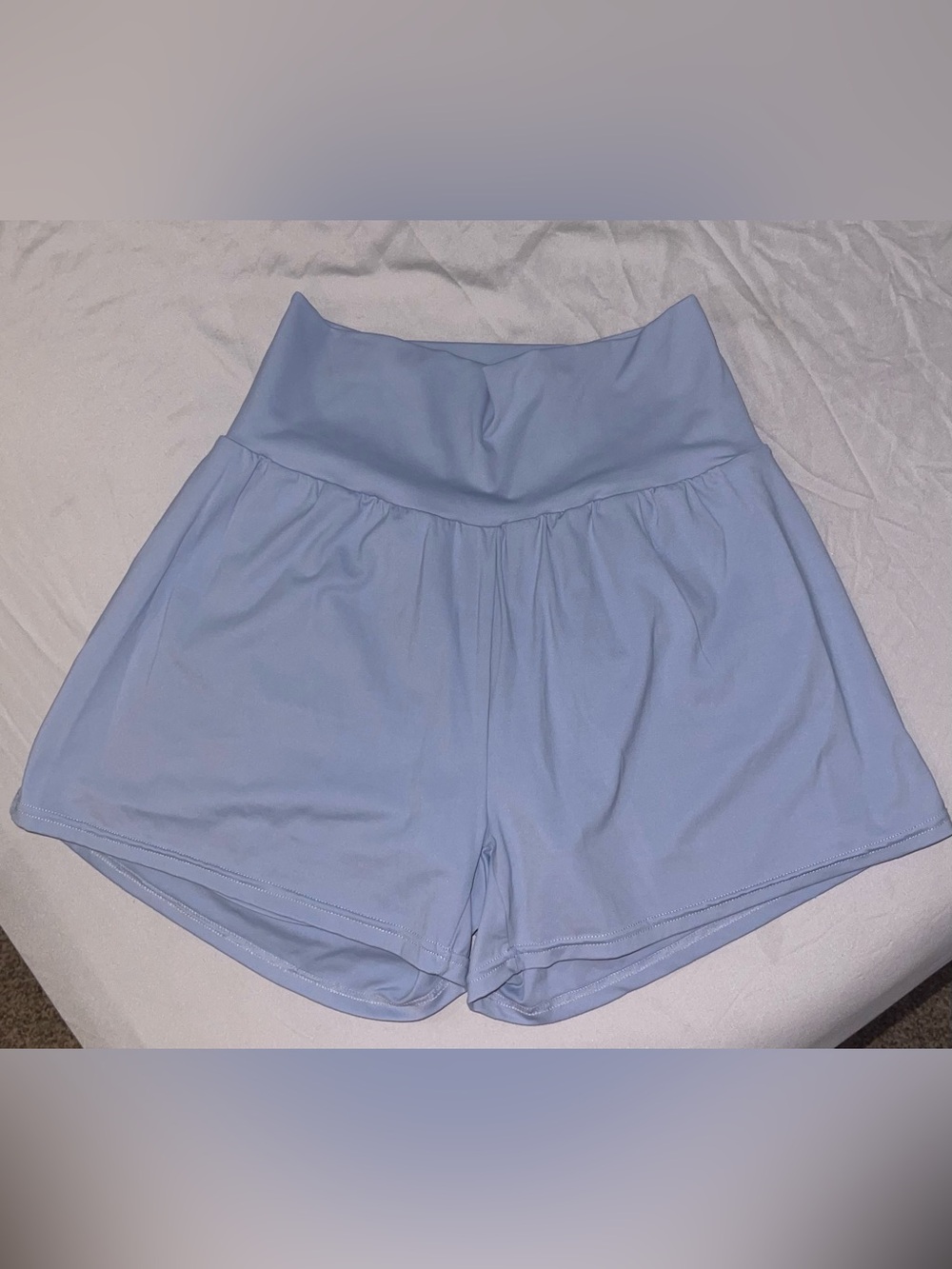 Amazon Women's High-Rise Pastel Blue Athletic Shorts